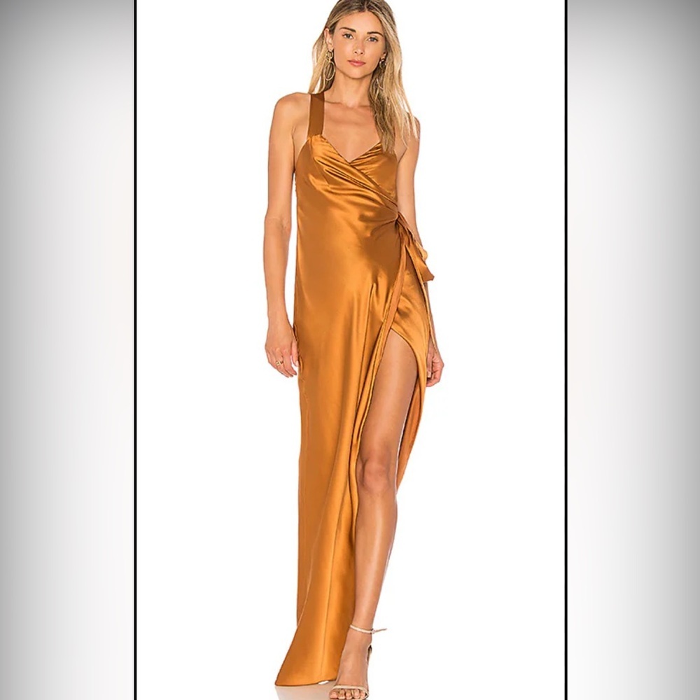 Michelle Mason Cross Back Wrap Dress